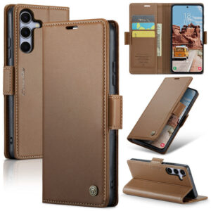 CaseMe Samsung Galaxy S25 FE Wallet RFID Blocking Magnetic Buckle Case