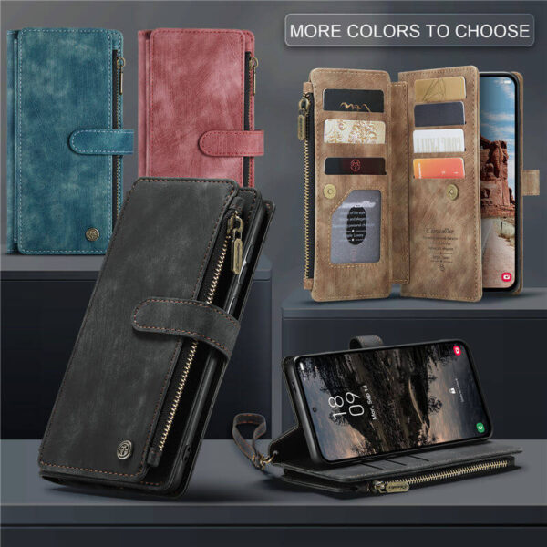 Alternative view of CaseMe Samsung Galaxy S25 Plus Wallet kickstand Case with Wrist Strap