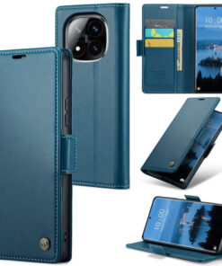 CaseMe Xiaomi Redmi Note 14 Pro 4G Wallet RFID Blocking Magnetic Buckle Case