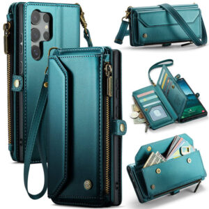 CaseMe Samsung Galaxy S25 Ultra Wallet Crossbody Case with RFID Blocking Support Wireless Charging
