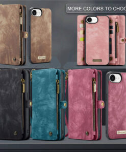 Alternative view of CaseMe iPhone 16e Wallet Magnetic Case with Wrist Strap