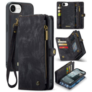 CaseMe iPhone 17e Wallet Magnetic Case with Wrist Strap
