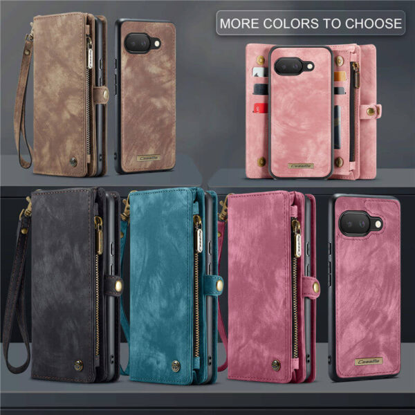Alternative view of CaseMe Google Pixel 9A Wallet Magnetic Case with Wrist Strap