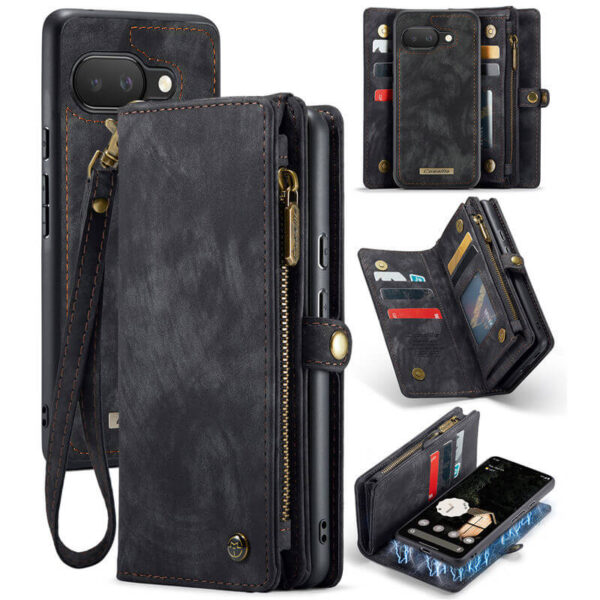 CaseMe Google Pixel 9A Wallet Magnetic Case with Wrist Strap