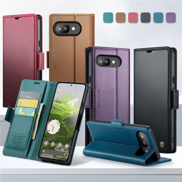 Alternative view of CaseMe Google Pixel 9A Wallet RFID Blocking Magnetic Buckle Case