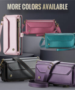 Alternative view of CaseMe Crossbody For Google Pixel 9A Wallet Kickstand Case with RFID Blocking 10 card slots Zipper Purse Support Wireless Charging
