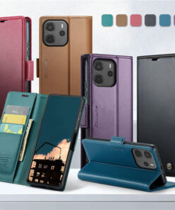 Alternative view of CaseMe Xiaomi Redmi Note 14 4G Wallet RFID Blocking Magnetic Buckle Case