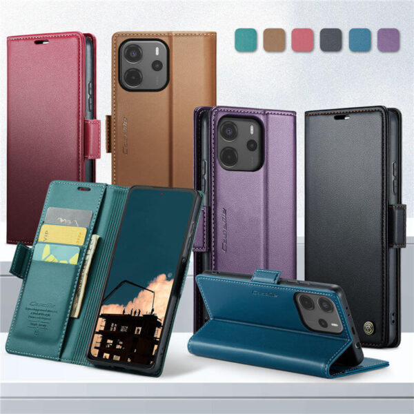 Alternative view of CaseMe Xiaomi Redmi Note 14 4G Wallet RFID Blocking Magnetic Buckle Case