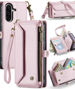 CaseMe Crossbody For Samsung Galaxy A36 5G Wallet Kickstand Case with RFID Blocking 10 card slots Zipper Purse