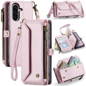CaseMe Crossbody For Samsung Galaxy A36 5G Wallet Kickstand Case with RFID Blocking 10 card slots Zipper Purse