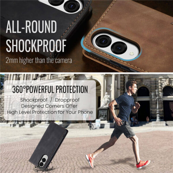 CaseMe Samsung Galaxy S25 Edge Wallet Suede Leather Case - Image 10