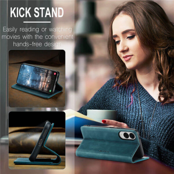 CaseMe Samsung Galaxy S25 Edge Wallet Suede Leather Case - Image 6