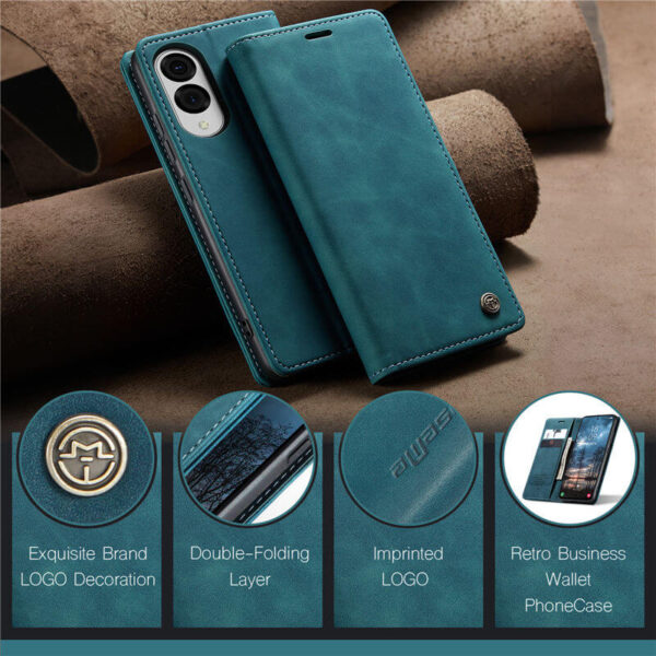 CaseMe Samsung Galaxy S25 Edge Wallet Suede Leather Case - Image 11