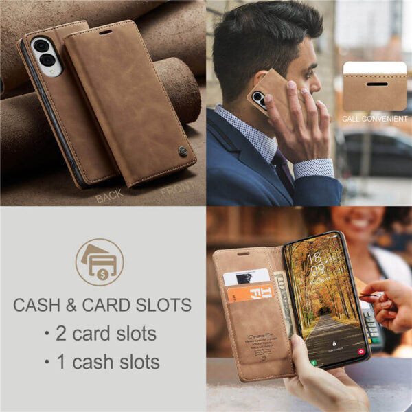 CaseMe Samsung Galaxy S25 Edge Wallet Suede Leather Case - Image 7