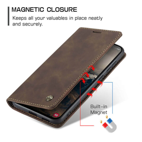 CaseMe Samsung Galaxy S25 Edge Wallet Suede Leather Case - Image 8