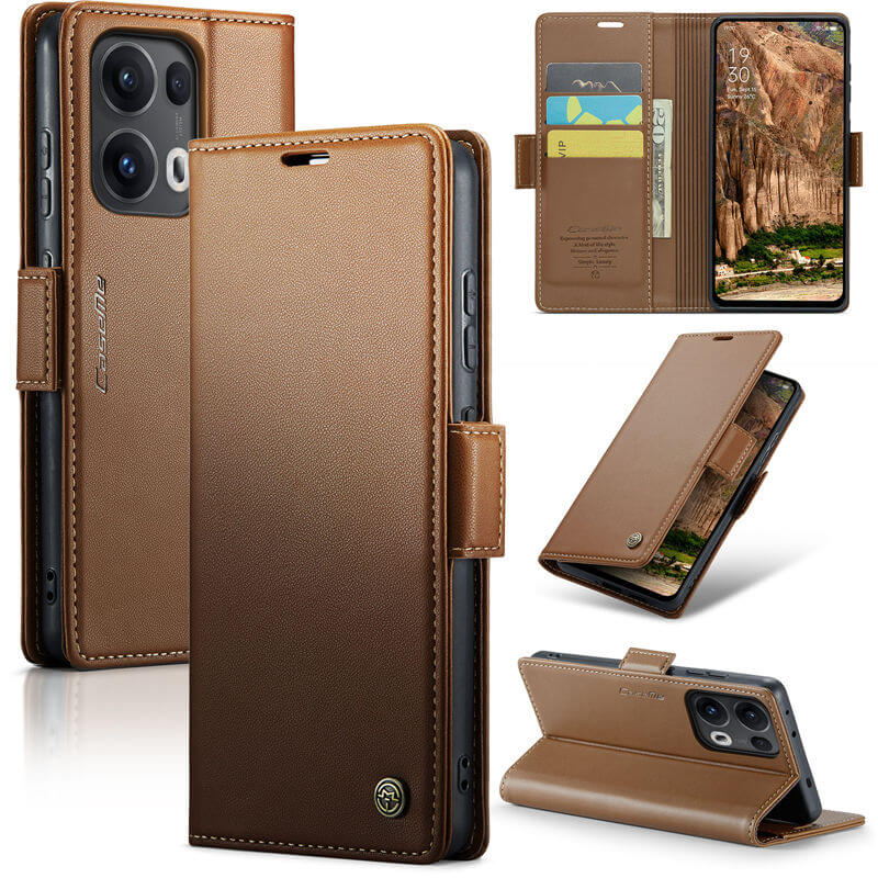 CaseMe OPPO Reno13 Pro Wallet RFID Blocking Magnetic Buckle Case