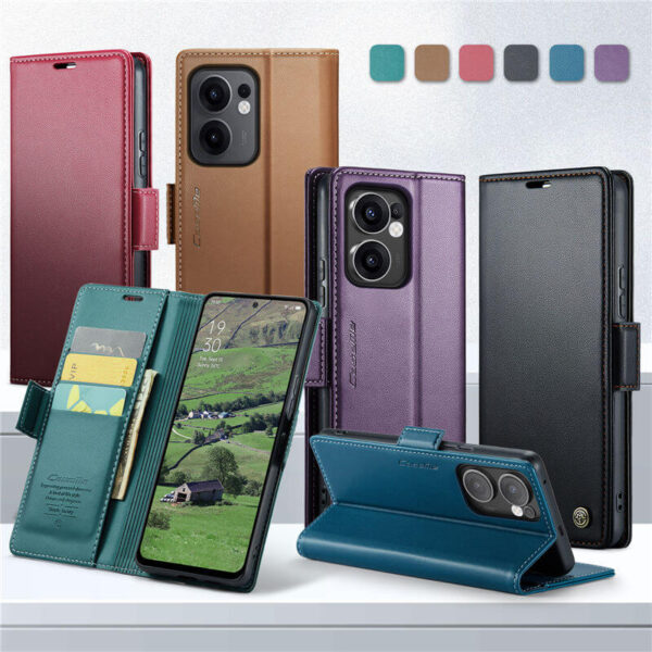 Alternative view of CaseMe OPPO Reno13 F 4G/5G Wallet RFID Blocking Magnetic Buckle Case