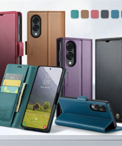 Alternative view of CaseMe Samsung Galaxy S25 Edge Wallet RFID Blocking Magnetic Buckle Case