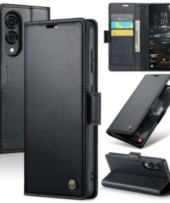 CaseMe Samsung Galaxy S25 Edge Wallet RFID Blocking Magnetic Buckle Case