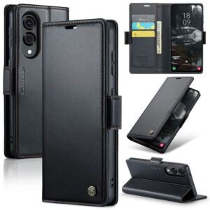 CaseMe Samsung Galaxy S25 Edge Wallet RFID Blocking Magnetic Buckle Case
