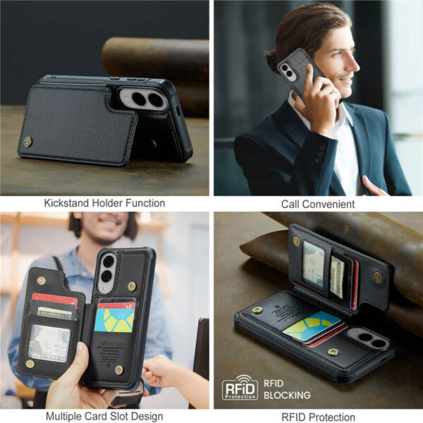 CaseMe Samsung Galaxy S25 Edge RFID Blocking Card Holder Case - Image 9