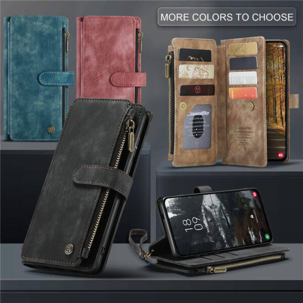Alternative view of CaseMe Samsung Galaxy S25 Edge Wallet kickstand Case with Wrist Strap