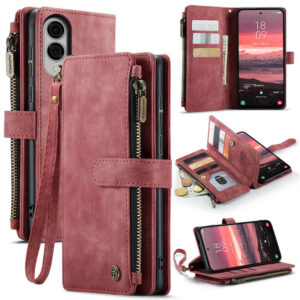 CaseMe Samsung Galaxy S25 Edge Wallet kickstand Case with Wrist Strap