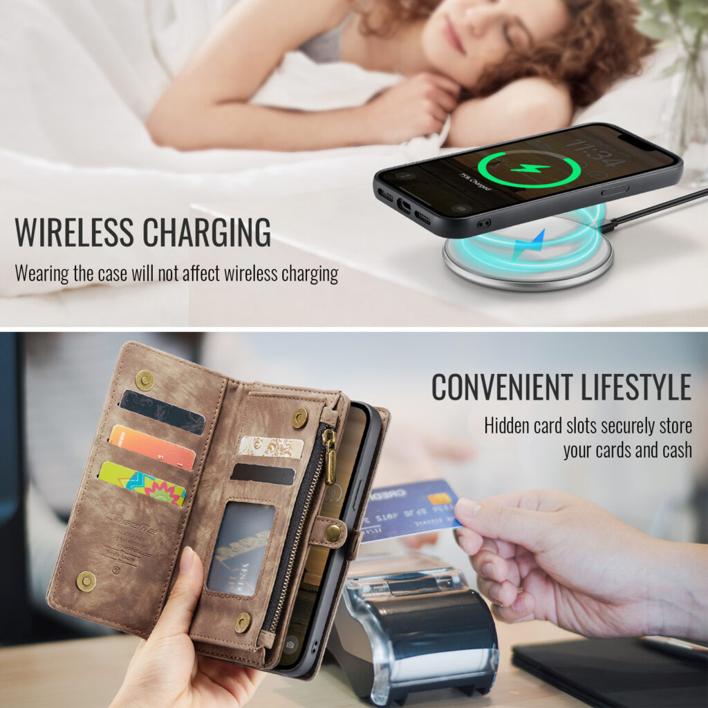 CASEME iPhone 16e Wallet Case with wireless charging