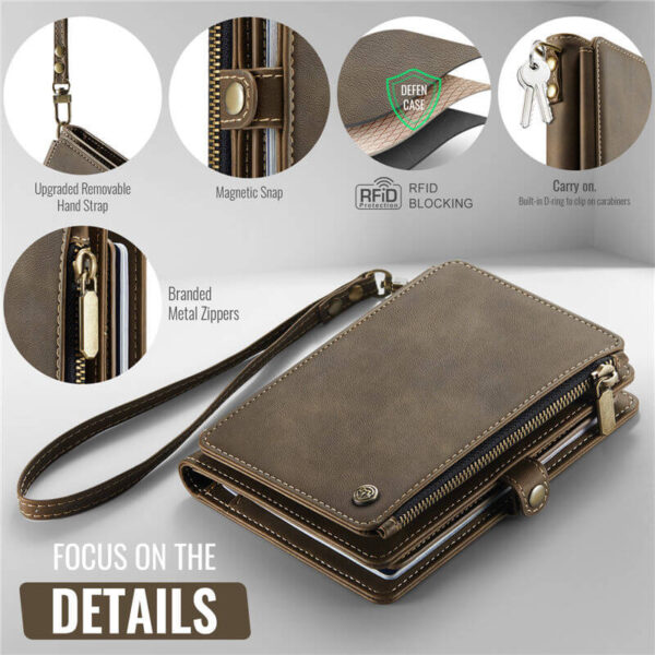 CaseMe RFID Blocking Passport Holder – Secure Travel Organizer with 11 Card Slots & Lanyard - Image 6