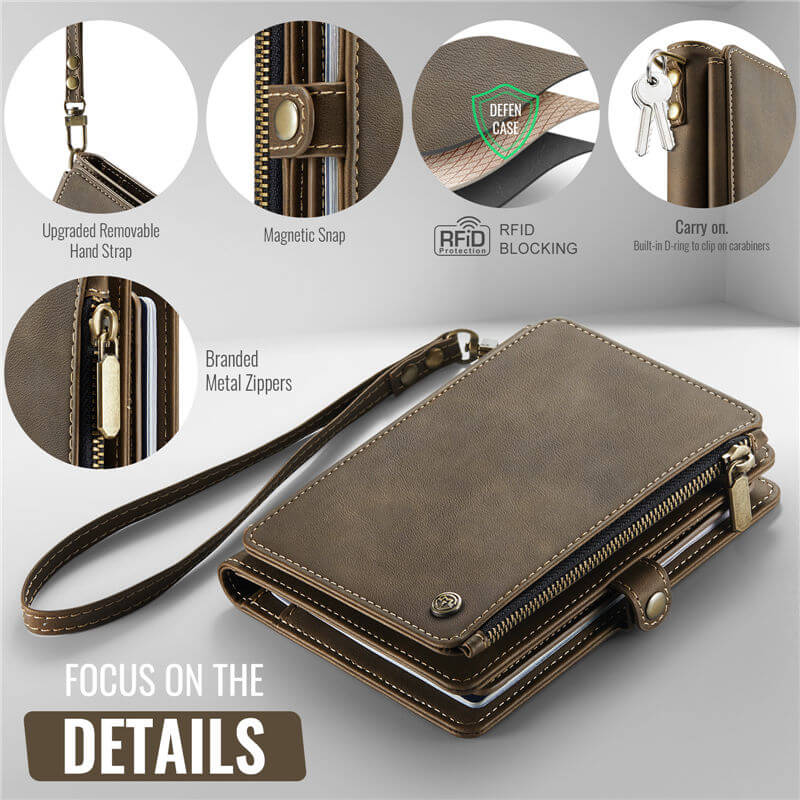 CaseMe RFID Blocking Passport Holder – Secure Travel Organizer with 11 Card Slots & Lanyard - Image 6