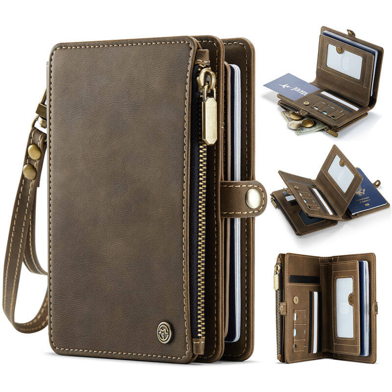 CaseMe RFID Blocking Passport Holder – Secure Travel Organizer with 11 Card Slots & Lanyard