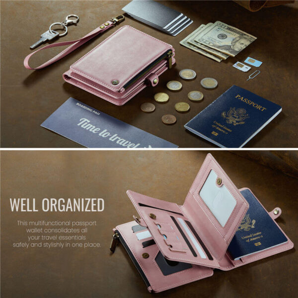Alternative view of CaseMe RFID Blocking Passport Holder – Secure Travel Organizer with 11 Card Slots & Lanyard