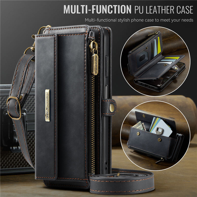 CaseMe Samsung Galaxy A13 RFID Wallet Case with Crossbody Strap - Image 14