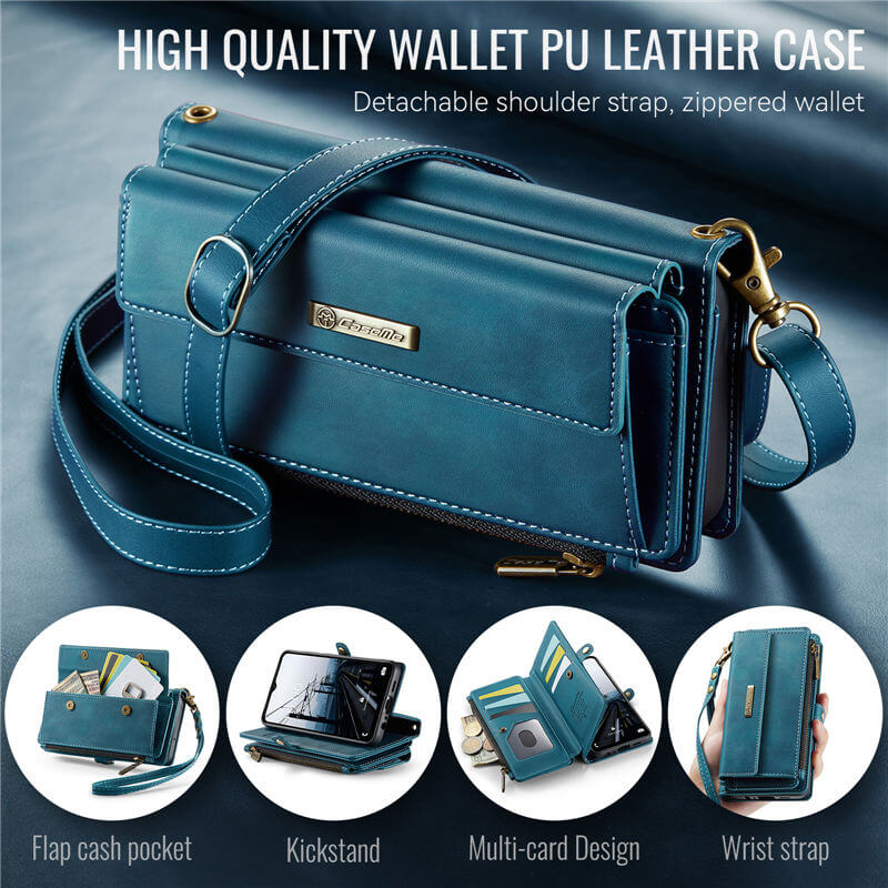 CaseMe Samsung Galaxy A13 RFID Wallet Case with Crossbody Strap - Image 10