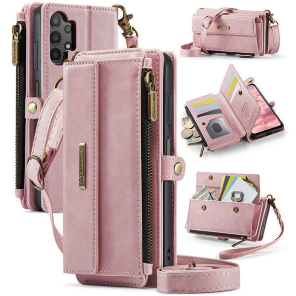CaseMe Samsung Galaxy A13 RFID Wallet Case with Crossbody Strap