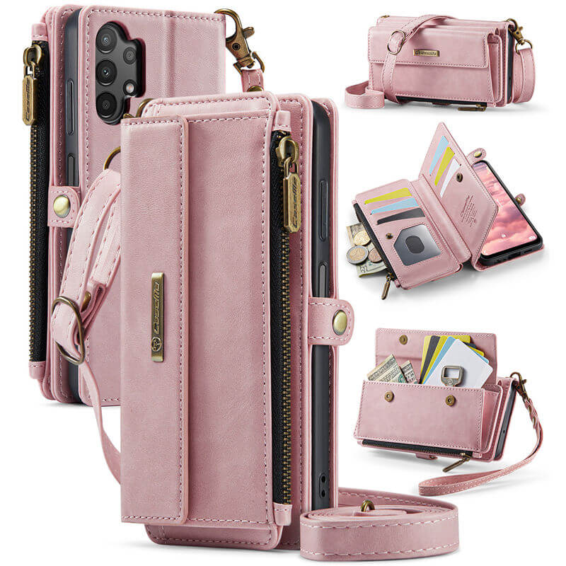 CaseMe Samsung Galaxy A13 RFID Wallet Case with Crossbody Strap