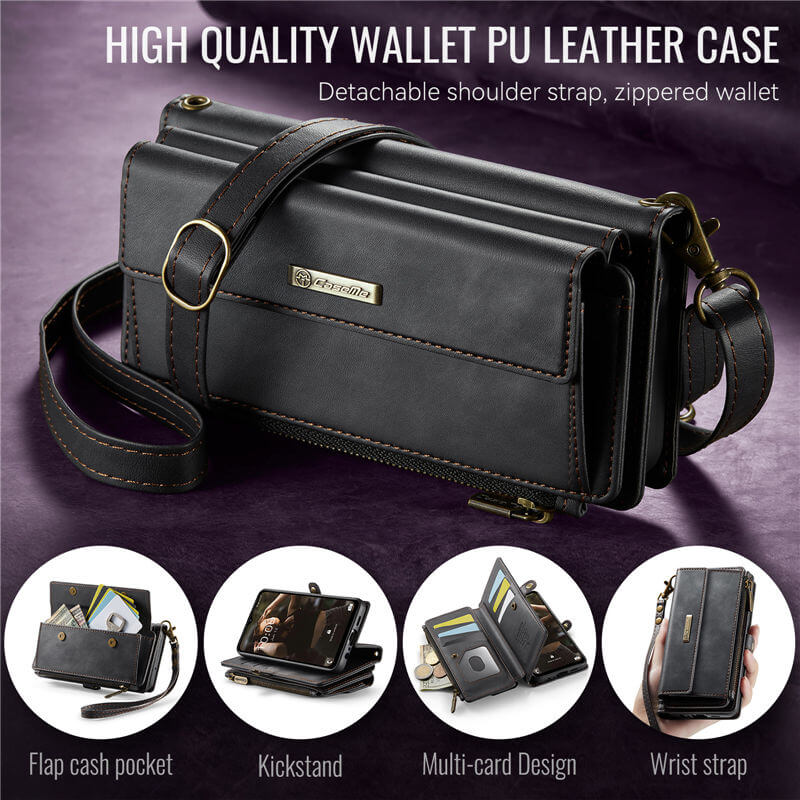 CaseMe Samsung Galaxy A14 RFID Wallet Case with Crossbody Strap - Image 10