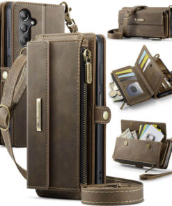 CaseMe Samsung Galaxy A14 RFID Wallet Case with Crossbody Strap