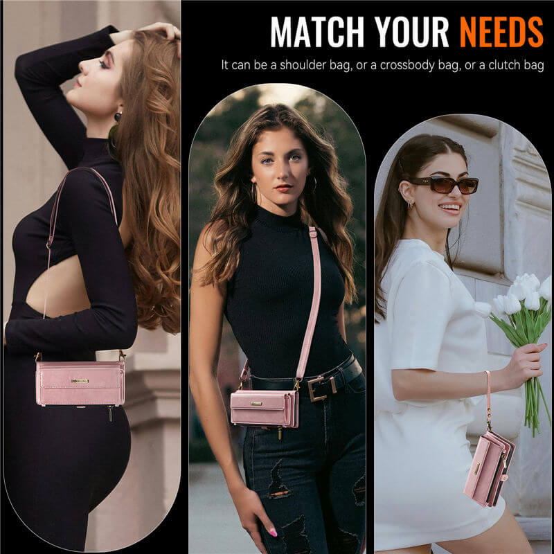 CaseMe Samsung Galaxy A14 RFID Wallet Case with Crossbody Strap - Image 8