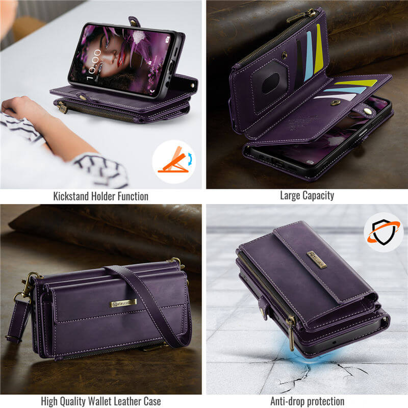 CaseMe Samsung Galaxy A14 RFID Wallet Case with Crossbody Strap - Image 9