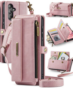 CaseMe Samsung Galaxy A15 RFID Wallet Case with Crossbody Strap
