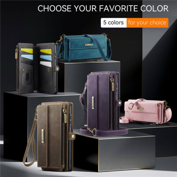 Alternative view of CaseMe Samsung Galaxy A16 5G RFID Wallet Case with Crossbody Strap