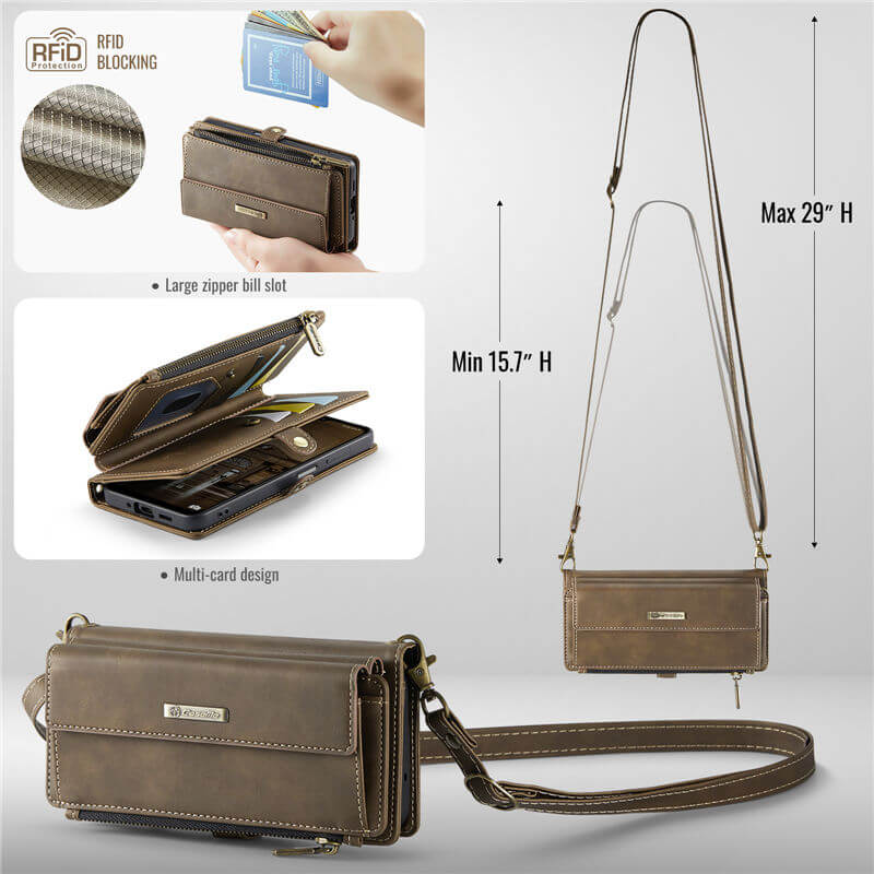 CaseMe Samsung Galaxy A16 5G RFID Wallet Case with Crossbody Strap - Image 4