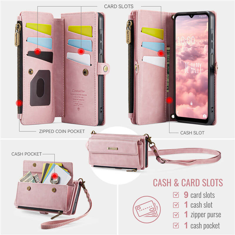 CaseMe Samsung Galaxy A16 5G RFID Wallet Case with Crossbody Strap - Image 5