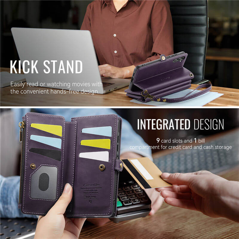 CaseMe Samsung Galaxy A16 5G RFID Wallet Case with Crossbody Strap - Image 6
