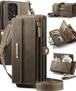 CaseMe Samsung Galaxy A52 RFID Wallet Case with Crossbody Strap
