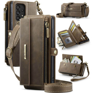 CaseMe Samsung Galaxy A52 RFID Wallet Case with Crossbody Strap
