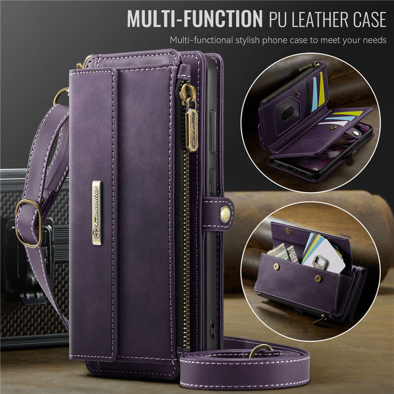 CaseMe Samsung Galaxy A52 RFID Wallet Case with Crossbody Strap - Image 14