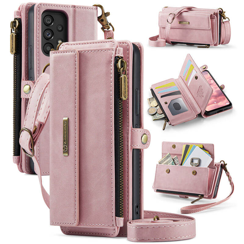 CaseMe Samsung Galaxy A53 5G RFID Wallet Case with Crossbody Strap