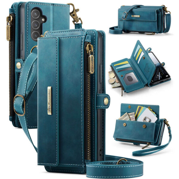 CaseMe Samsung Galaxy A54 RFID Wallet Case with Crossbody Strap